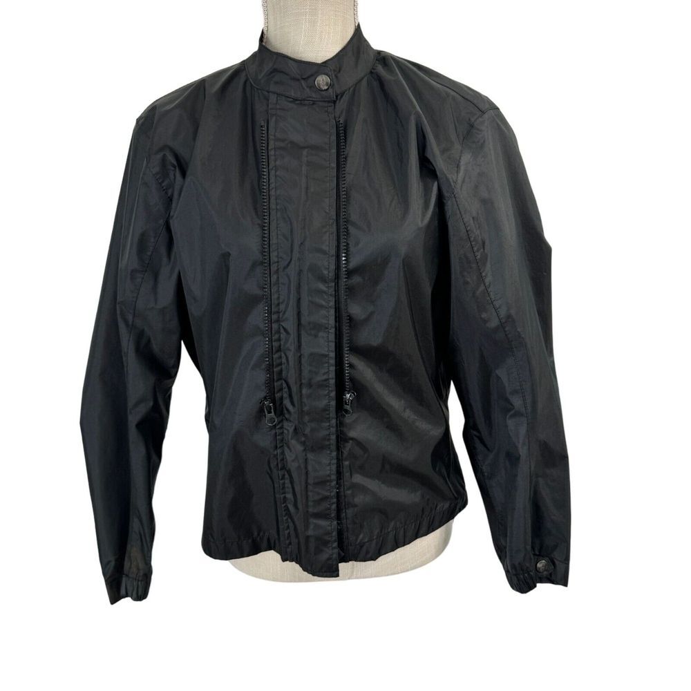 Joe Rocket Jacket Womens S‎ Black Moto Biker Windbreaker Racer Utility Rugged